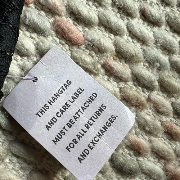 Savage X Fenty Floral Lace And Mesh Bralette Black Caviar size L NWT - Picture 12 of 14